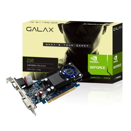 Galax Nvidia GeForce 210 1GB 64Bit DDR3 (DX10.1) PCI-E 2.0 Ekran Kartı