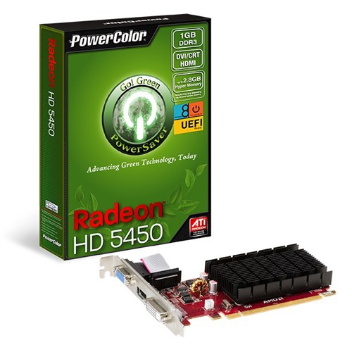 Powercolor Amd Radeon HD5450 1GB 64Bit DDR3 (DirectX 11) PCI-E 2.1 Ekran Kartı 