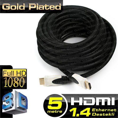 Dark 5m HDMI v1.4 4K / 3D LED/LCD/PS3/PS4 Kablo (DK-HD-CV14L500)