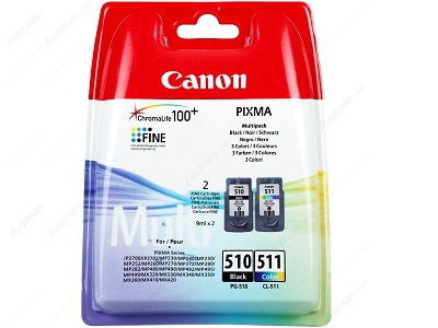 Canon 510 Siyah / 511 Renkli Kartuş (2'li Paket) PG-510 + CL-511