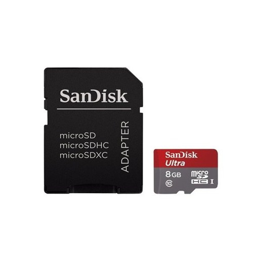 Sandisk Ultra Android microSDHC 8GB + SD Adapter 48MB/s Class 10 Hafıza Kartı SDSDQUAN-008G-G4A
