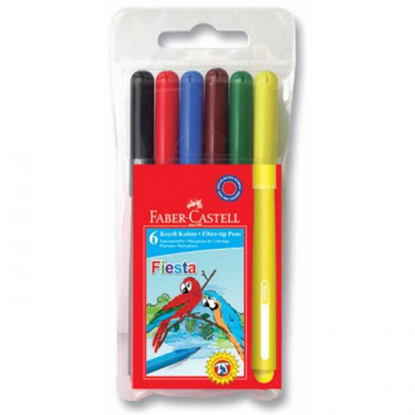 Faber Castell Fiesta Keçeli Kalem 6'Lı